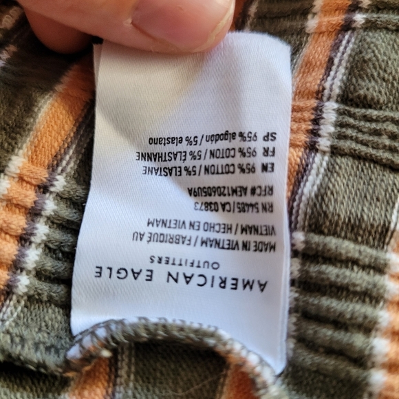 American Eagle striped button tee medium - Picture 4 of 4